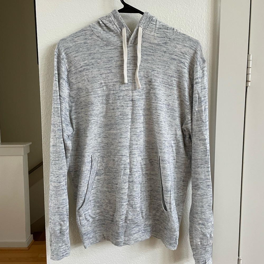 Jcrew Men’s Gray Heather Lightweight Hoodie Small